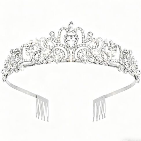 Gold Tiara Crown For Women Girls Royal Princess Queen Crown With Combs, Cystal Headband for Birthday Wedding Prom Bridal Party Pageant in Saudi Arabia