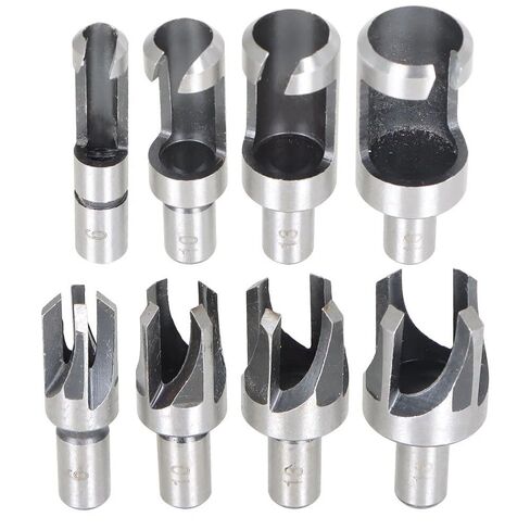 (8 Pack) Carbon Steel Wood Plug Hole Cutter Dowel Maker Shank Drill Bit Set in Kuwait
