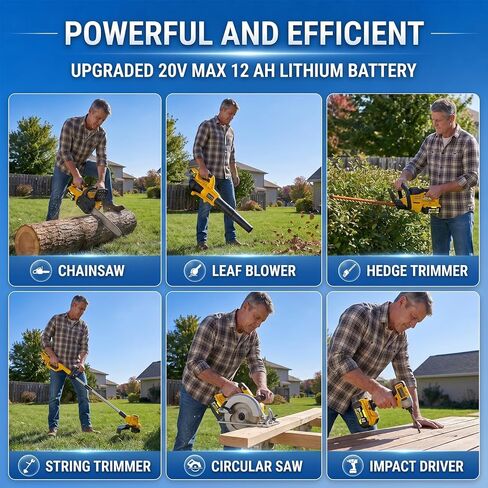 6 Packs 12000mAh Extended Runtime Lithium Battery Replacement for Dewalt 20V Max Battery Compatible with Dewalt Battery DCB200, DCB204, DCB205, DCB206, DCB207 DCD/DCF/DCG Series Cordless Power Tools in Kuwait