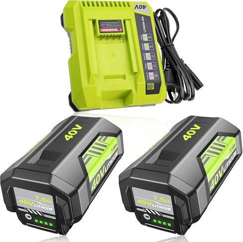 2Pack 40v 7500mAh OP4026A Battery Replacement for Ryobi 40V Battery Compatible with Ryobi 40 Volt Battery 7.5Ah Lithium OP4026A OP4015 OP4040 OP40201 OP4050A OP4015 OP40261 OP40401 OP4060 Power Tools in Kuwait
