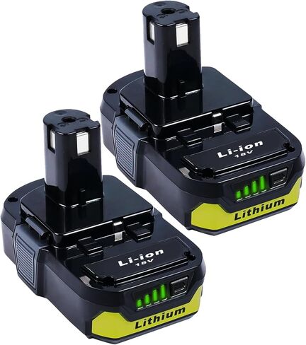 KINGTIANLE 【2-Pack】 4.0Ah Lithium-Ion Battery for Ryobi 18V Tools, Replacement for P107 P108, Compatible with All Ryobi 18V Cordless Power Tools, Extended Runtime & Superior Performance in Kuwait