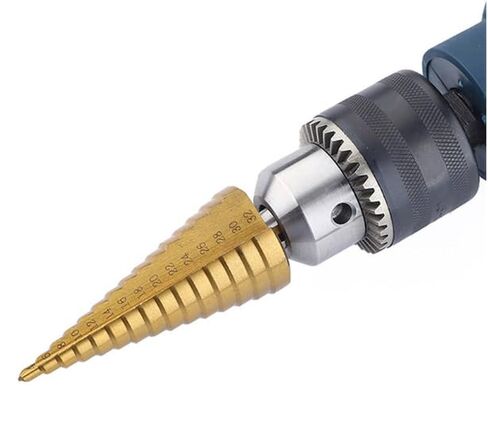 3 Pcs Straight Grooved Step Drill Bit Set, High Step Steel Titanium Drill Bits Set Power Tools 4-12/4-20/4-32mm Hex Shank Drive, HSS Cut Tool Set for Metal Wood Steel DIY Plastic in Kuwait