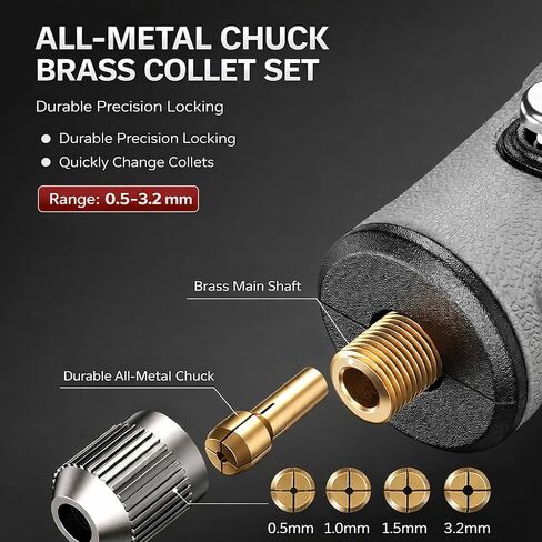 Cordless Rotary Tool, 5-Speed Mini Rotary Tool Kit with 138 Accessories, 3.7V Type-C Charging & LED Light, Multi-Purpose for Engraving Sanding Polishing Drilling DIY Crafts Wood Metal Resin in Kuwait