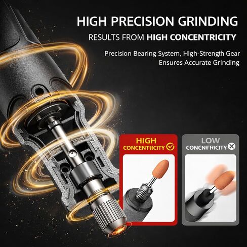 Cordless Rotary Tool, 5-Speed Mini Rotary Tool Kit with 138 Accessories, 3.7V Type-C Charging & LED Light, Multi-Purpose for Engraving Sanding Polishing Drilling DIY Crafts Wood Metal Resin in Kuwait