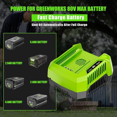 4.0A Replacement Rapid Charger for Greenworks 80V Battery Charger GCH8040 2958602AZ 2964602 GCH8020 2936802, Compatible with Greenworks Pro 80V Battery GBA80200 GBA80250 GBA80400 GBA80500 in Kuwait