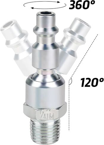 10PCS 1/4’’ Swivel Air Tool Fittings, 360 Degree I/M Type Quick Connect Plug in Kuwait