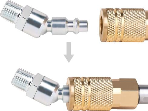 10PCS 1/4’’ Swivel Air Tool Fittings, 360 Degree I/M Type Quick Connect Plug in Kuwait