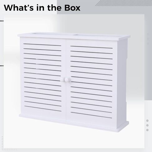 Cable-Hiding Router Box, Mounts Walls, White in Kuwait