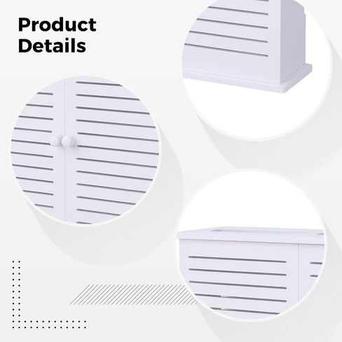 Cable-Hiding Router Box, Mounts Walls, White in Kuwait
