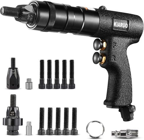 Pneumatic Rivet Nut Gun 3/8 & 1/2 with Self-locking Head, 250rpm Industrial Grade Pull Rivnut Gun tool set,Model:LM06 in Kuwait