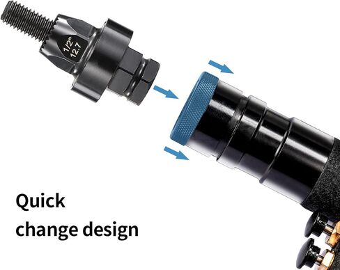 Pneumatic Rivet Nut Gun 3/8 & 1/2 with Self-locking Head, 250rpm Industrial Grade Pull Rivnut Gun tool set,Model:LM06 in Kuwait