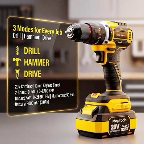 Brushless Cordless Power Tool Combo Kit for Heavy DIY & Semi-Professional Use – 50Nm Drill Driver, 380Nm Impact Wrench, 5" Angle Grinder LCD, 2×3000mAh Batteries, Carry Case &&Accessories in Kuwait