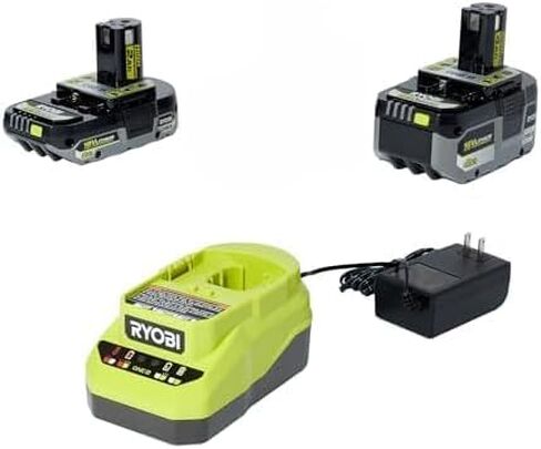 RYOBI ONEAND 18V Lithium-ION Starter High Performance KIT with 2.0 AH Battery, 4.0 AH Battery, and Charger in Kuwait