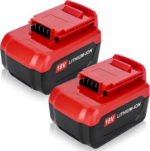 2 Pack 8.0Ah PC18BLX Replacement for Porter Cable 18 Volt Battery 8000mAh Lithium ion Compatible with Porter Cable 18V Battery PC18B PC18BL PC18BLX PC18BLEX PCC489N PC188 Cordless Power Tool (Red) in Saudi Arabia