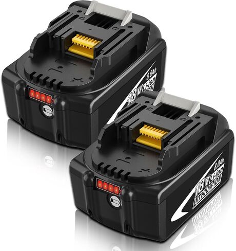 BL1860B 8000mAh Replacement for Makita 18V Battery(Multi-2PC) | Compatible with Makita 18 Volt Battery Drill,Impact Driver,Vacuum,Blower,Saw,Pruning Saw in Kuwait