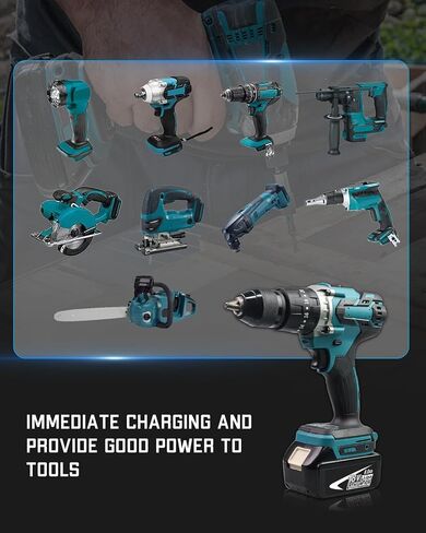 BL1860B 8000mAh Replacement for Makita 18V Battery(Multi-2PC) | Compatible with Makita 18 Volt Battery Drill,Impact Driver,Vacuum,Blower,Saw,Pruning Saw in Kuwait