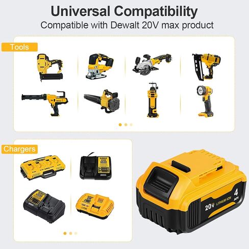 2 عبوات 3.0AH استبدال بطارية ليثيوم 20V مع شاحن لـ Black و Decker 20V MAX LBXR20 ، LB20 ، LBX20 متوافقة مع أدوات طاقة وقت تشغيل طويلة في وقت التشغيل in Kuwait