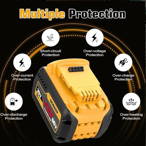 DCB609 60V MAX Replace for dewalt 60v max Battery, 20V/60V MAX 9.0Ah, Compatible with Original Power Tools and Chargers in Kuwait