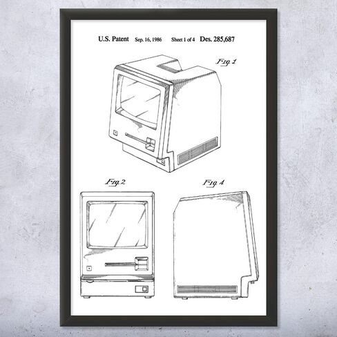 طباعة كمبيوتر Apple Macintosh مؤطرة، طباعة Mac Art، فن مختبر الكمبيوتر، هدية مبرمج، محطة Apple Computer Art (16x20) in Kuwait
