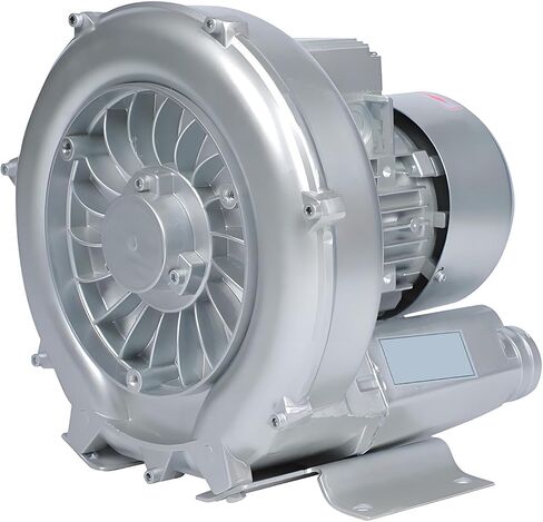 Industrial Regenerative Blower 220V-380V, Large Airflow Type High-Pressure Vortex Ring Blower for Sewage Aeration Aquarium Fish Pond, Aluminum Alloy (1.1KW) in Kuwait