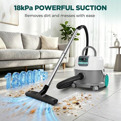 HAUSHOF 2.5 Gallon Cordless Wet Dry Vacuum Cleaner, Ultra Quiet Brushless Motor, 18KPa Powerful Suction, 24V 4.0Ah Battery, Portable Vacuum for Home, Car, Garage & Workshop in Kuwait