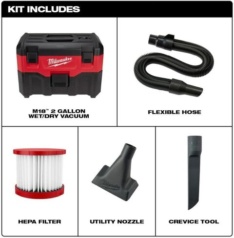 Milwaukee V M18 Vacuum Wet/Dry (Bare Tool) + TPT Premium cart storekid in Kuwait