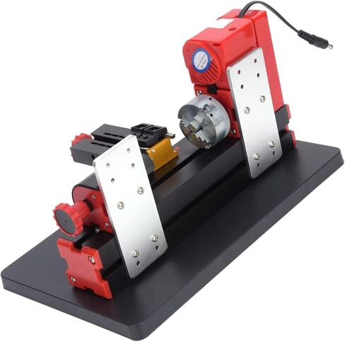 Fafeicy Mini Motorized Lathe Machine, DIY Power Tool with High Speed Steel Turning Tool for Processing Wood Engineering Plastics Soft Metals, 20000rpm 20mm Diameter in Kuwait