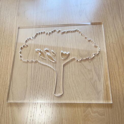 Tree Router Template, Clear Acrylic Woodworking Jig, 8 x 7 inches, 1/4 inch Thick in Kuwait