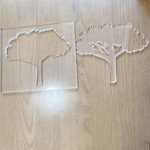 Tree Router Template, Clear Acrylic Woodworking Jig, 8 x 7 inches, 1/4 inch Thick in Kuwait