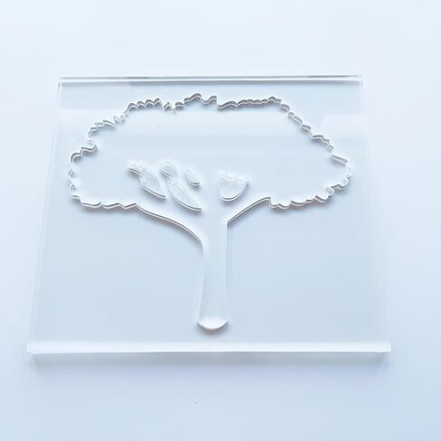 Tree Router Template, Clear Acrylic Woodworking Jig, 8 x 7 inches, 1/4 inch Thick in Kuwait