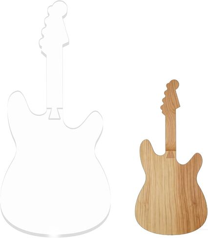 Acrylic Guitar Serving Board Router Template, Woodworking DIY Craft Tracing Guide Tool, Kitchen Router Inlay Template with Film for Creating Unique Inlays in Signs in Kuwait