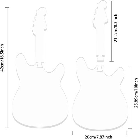 Acrylic Guitar Serving Board Router Template, Woodworking DIY Craft Tracing Guide Tool, Kitchen Router Inlay Template with Film for Creating Unique Inlays in Signs in Kuwait