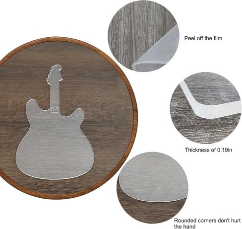 Acrylic Guitar Serving Board Router Template, Woodworking DIY Craft Tracing Guide Tool, Kitchen Router Inlay Template with Film for Creating Unique Inlays in Signs in Kuwait