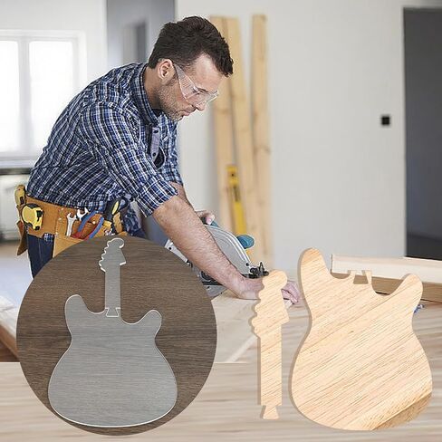 Acrylic Guitar Serving Board Router Template, Woodworking DIY Craft Tracing Guide Tool, Kitchen Router Inlay Template with Film for Creating Unique Inlays in Signs in Kuwait
