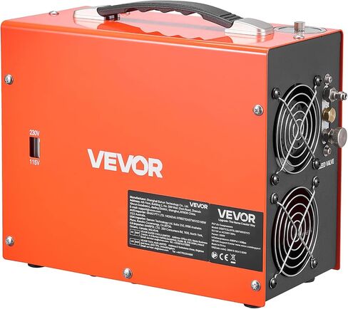 VEVOR PCP Air Compressor 4500PSI PCP Airgun Compressor & Built-in Converter, Auto Stop 350W DC12V/AC120V Portable Paintball Tank Compressors for Air Rifle, Scuba Diving Bottle in Kuwait