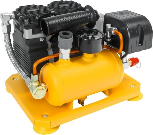 Cordless Air Compressor for Dewalt 20V Li-ion battery, 0.26 Gallon Portable Air Compressor, Oil-Free,78dB Ultra Quiet Portable Compressor for Woodwork Nailing, Garage, Car, Pneumatic Tool(No Battery) in Kuwait