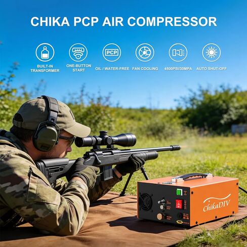 PCP Air Compressor 4500Psi, Fast Fill for Airguns or Paintball Tank, PCP air pump Auto Shut-Stop, Dual Power Dual Power 12V DC &110V/220V AC,350W Air Compressor for scuba tank in Kuwait