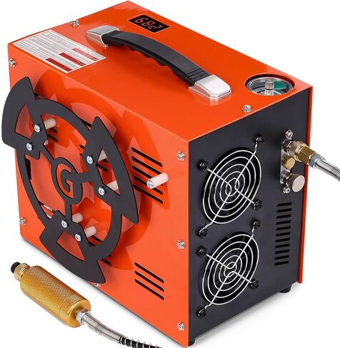 PCP Air Compressor, Portable 4500Psi / 30Mpa Pump, Supports 12V DC or 110V / 220V AC, Oil/Water-Free for Paintball, Air Rifle, Airguns, HPA Tanks in Kuwait