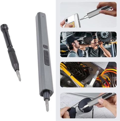 YWBL-WH Rechargeable Cordless Kit, Magnetic Lightweight Electric with 40 CRV Bits, LED Light for Woodworking, DIY, CW CCW Rotation in Kuwait