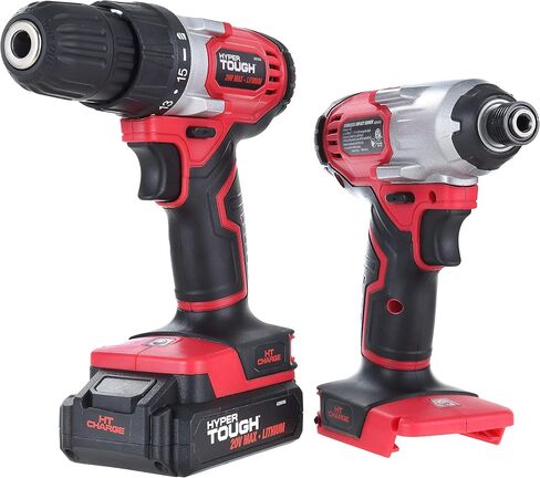 Hyper Tough AQ90104G 20-Volt Max Lithium-ion Cordless 2-Tool Combo Kit in Kuwait