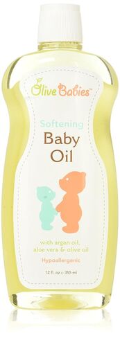 Baby Oil Multi Purpose with Argan Oil, Aloe Vera & Olive Oil 12 oz - Softening Hypoallergenic Solution for All Skin Types - Good on Men, Women & Kids in Saudi Arabia