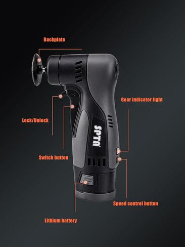Cordelss Mini Random Orbital Angled Sander, Battery Sander, SPTA 1 inch/2 inch/3 inch -5mm Orbit Palm Sander with Brushless Motor for Sheet Metal and Paint Repair, Woodworking, Primary Wood and Panel in Kuwait
