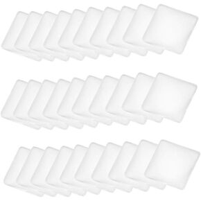 EXCEART 100pcs Square Glass Dome Cabochons Flat Back Clear Glass Cabochon Tiles for Photo Pendant Craft Jewelry Making 25mm