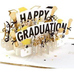 Hallmark Signature Paper Wonder Pop Up Graduation Card (Happy Graduation)