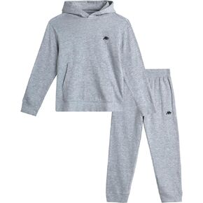 طقم بدلة رياضية للأولاد من AEROPOSTALE - قطعتان من سويت شيرت بغطاء للرأس من الصوف وبنطلون رياضي - طقم بنطال متطابق للأولاد (4-12)