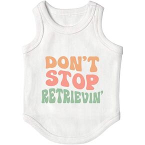 Cute Dog Clothes, Ribbed Tank Top T Shirt for Small, Medium or Large Pets, Breathable & Soft Cotton Blend (Blue, XXS)