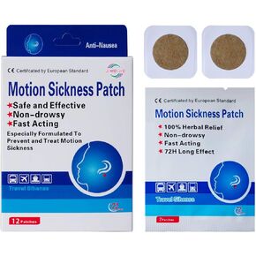 Anti Nausea Patches Motion Sickness Patches,Travel Motion Sickness Relief Patches,Natural Nausea Relief 12 Patches