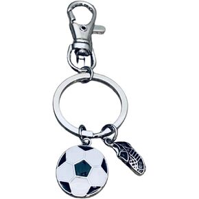 Infinity Collection - Soccer Keychain, Zipper Pull Soccer Charm Personalized Keychains, Stainless Steel Non-Tarnish Key Accessories, Personalized Gifts Key Rings Gift for Soccer Players