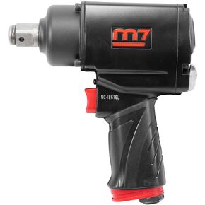 M7 NC-6236Q Air Impact Wrench, 3/4-inch Air Impact Gun with Forward-Reverse Switch, High Torque Wrench with Twin Hammer Clutch, Ergonomic Pneumatic Impact Wrench, Air Tool for Auto Mechanics