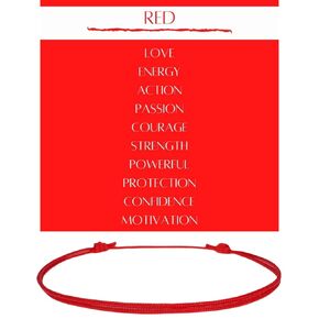 Luck String - Red Cord Bracelet for Protection and Good Fortune, Kabbalah, Adjustable for Men and Women, Amulet Gift